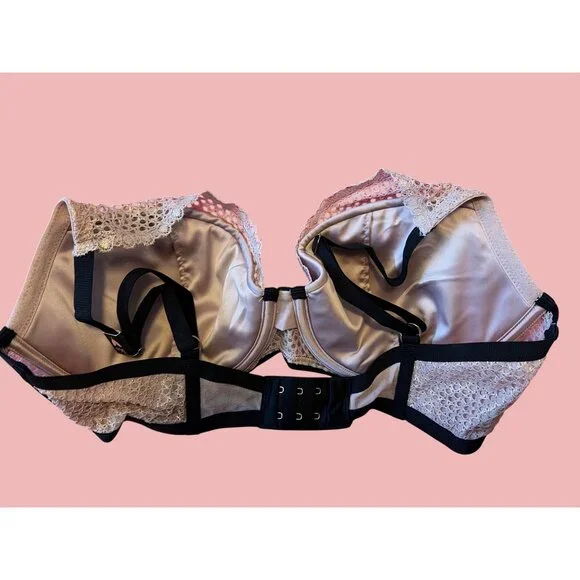 Victoria's Secret NEW Luxe Lingerie Fishnet Lace Plunge Push Up Bra 36D - Picture 7 of 8